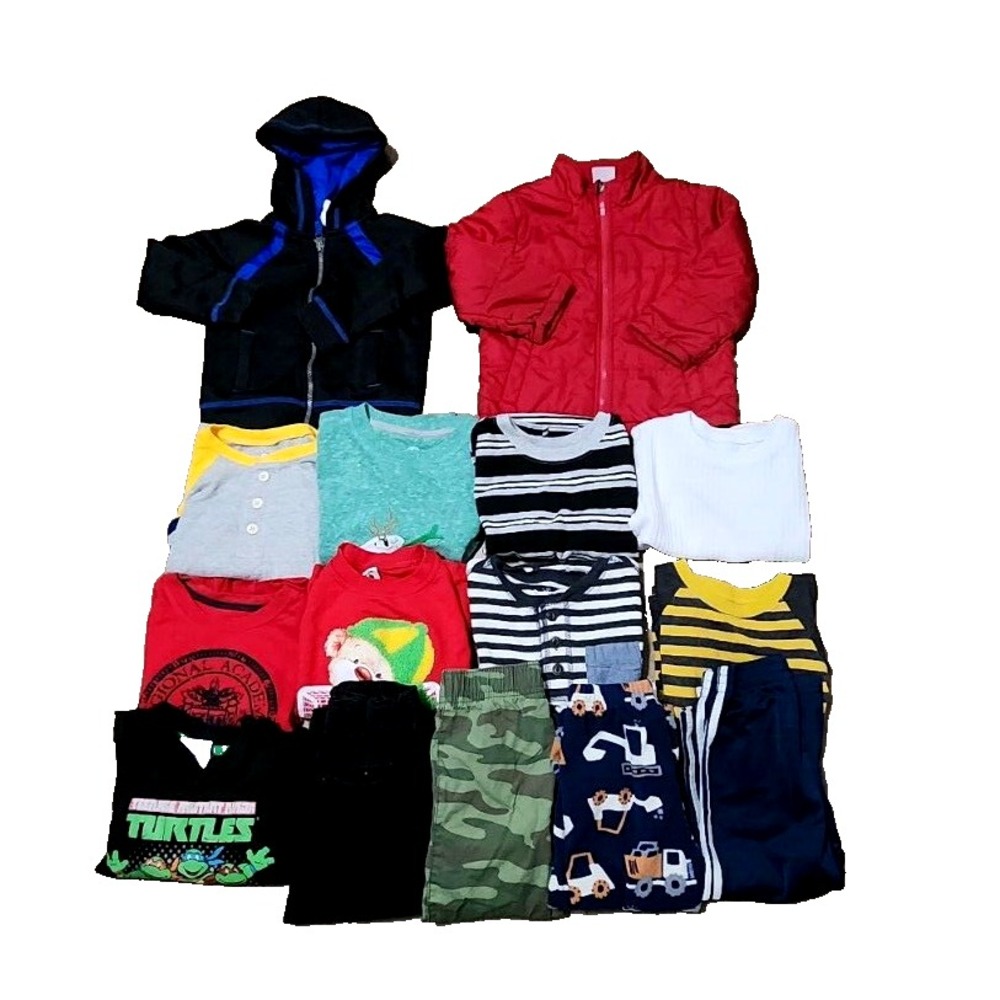EUC HUGE Lot Of Boys Mix Brand Clothes 15‎ Pieces Size 2-3T FALL/WINTER